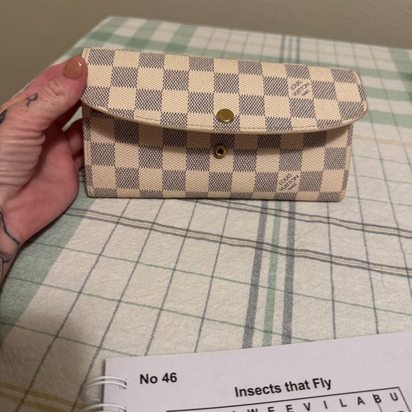 Louis Vuitton Cream and Brown Checkered Wallet - Picture 1 of 5